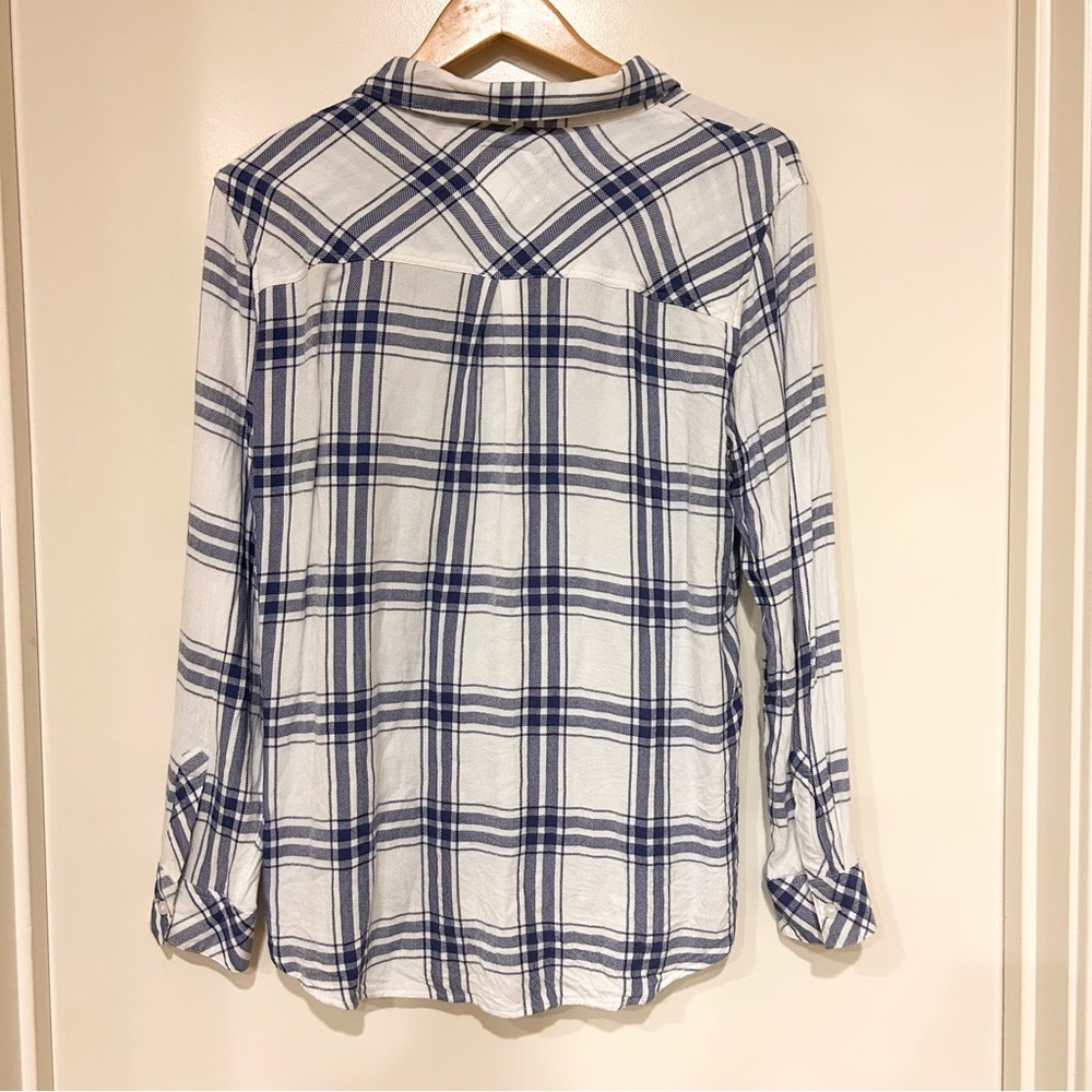 $188 Rails Hunter Shirt White Sapphire plaid shirt size large - Picture 3 of 10